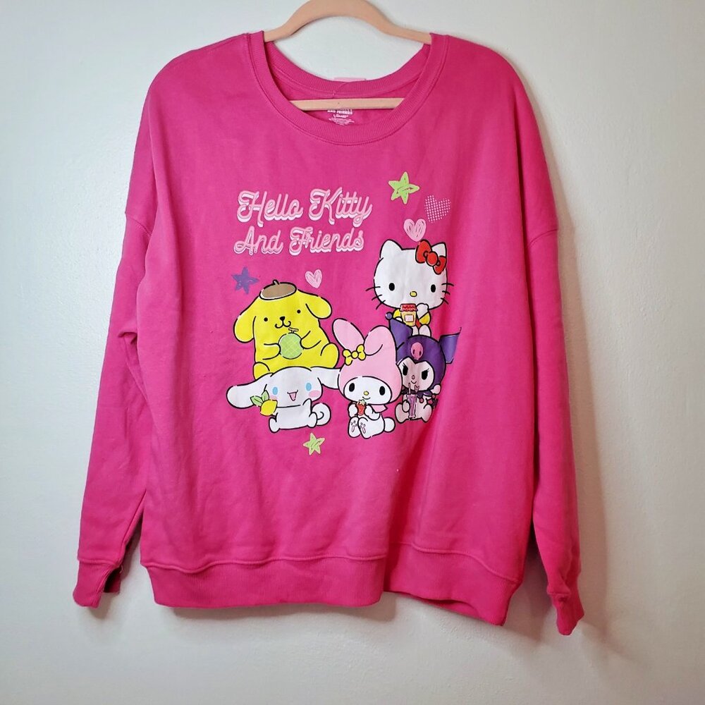 Womens 2x Hello Kitty Graphic Sweatshirt Pink - Picture 1 of 8